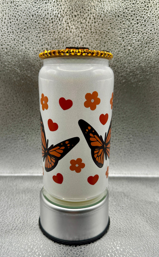 Orange Butterfly Shimmer Drink Can