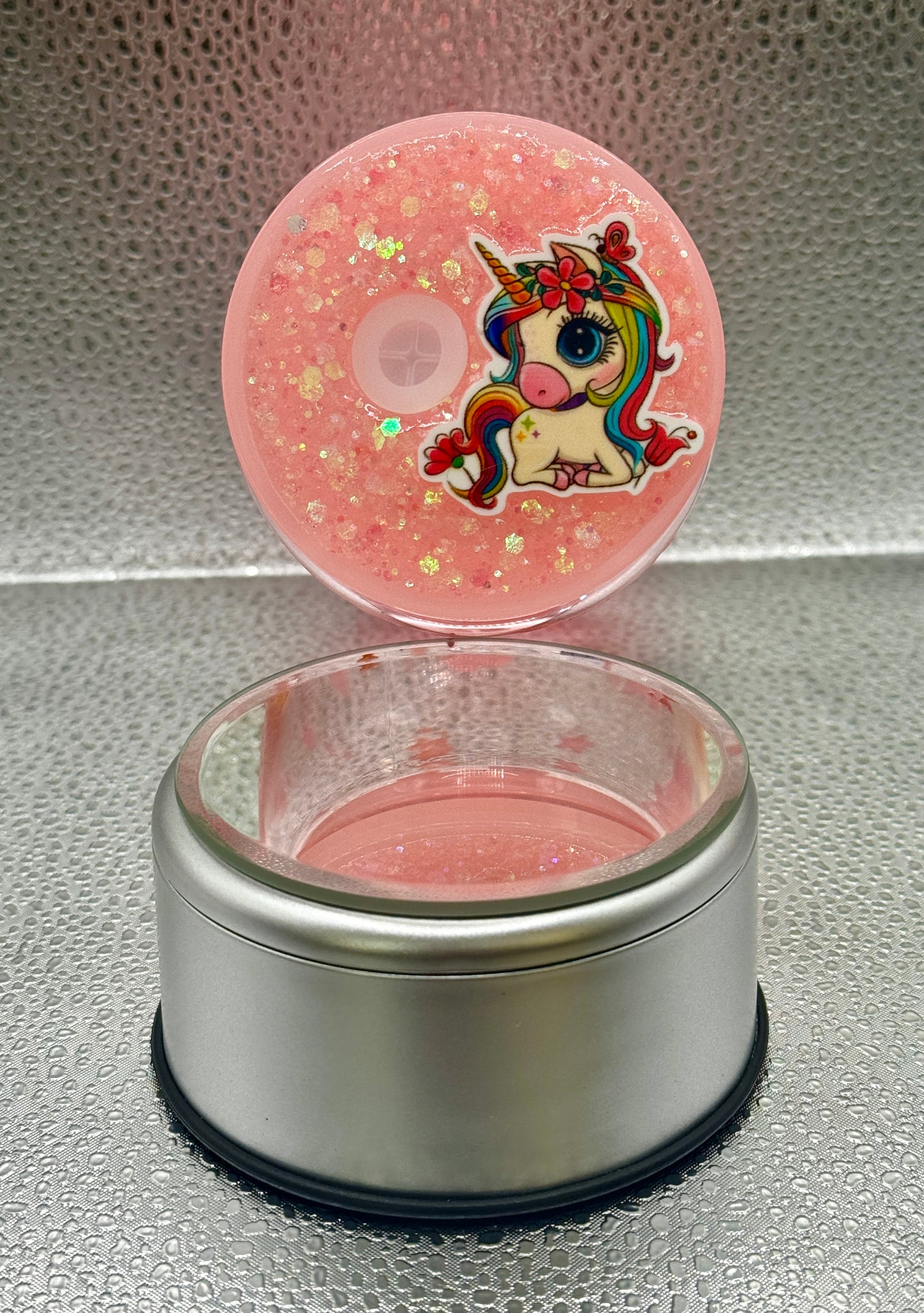 Pink Unicorn Plastic Drink Can