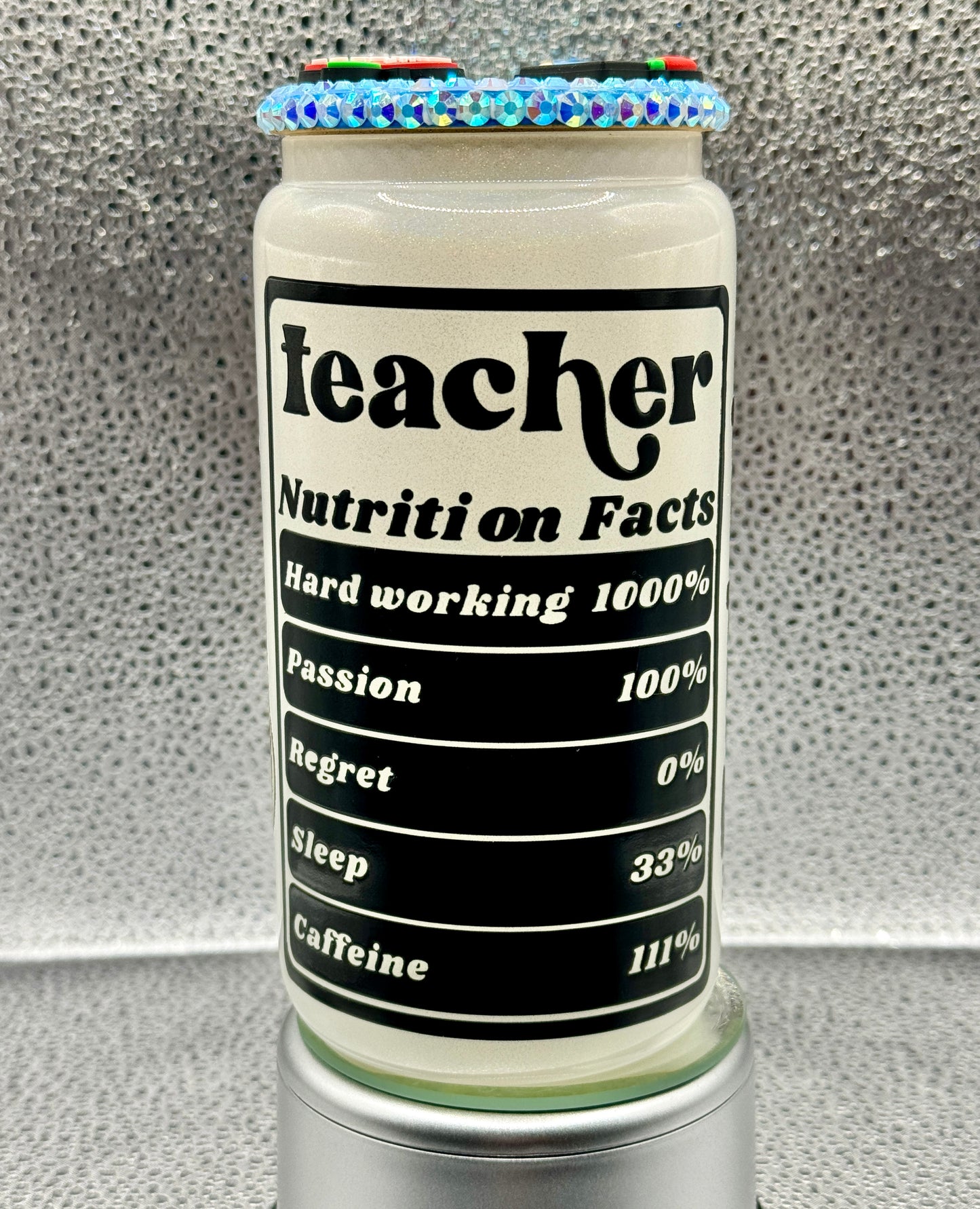 Teacher Life White Shimmer Drink Can