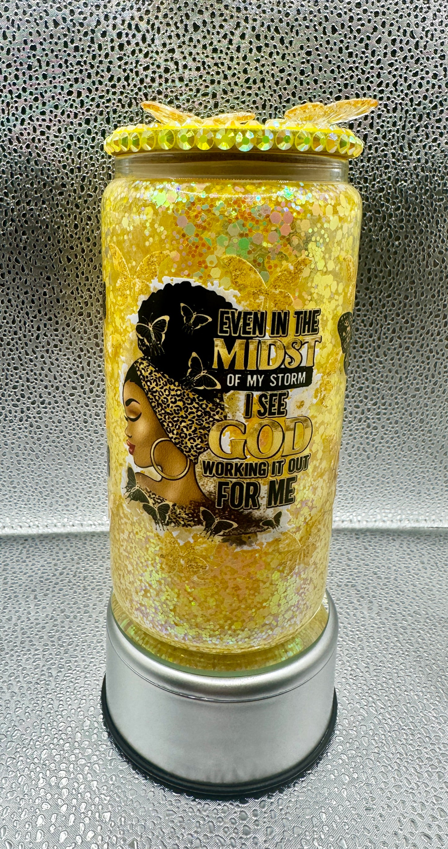 In the Midst Snow Globe Drink Tumbler