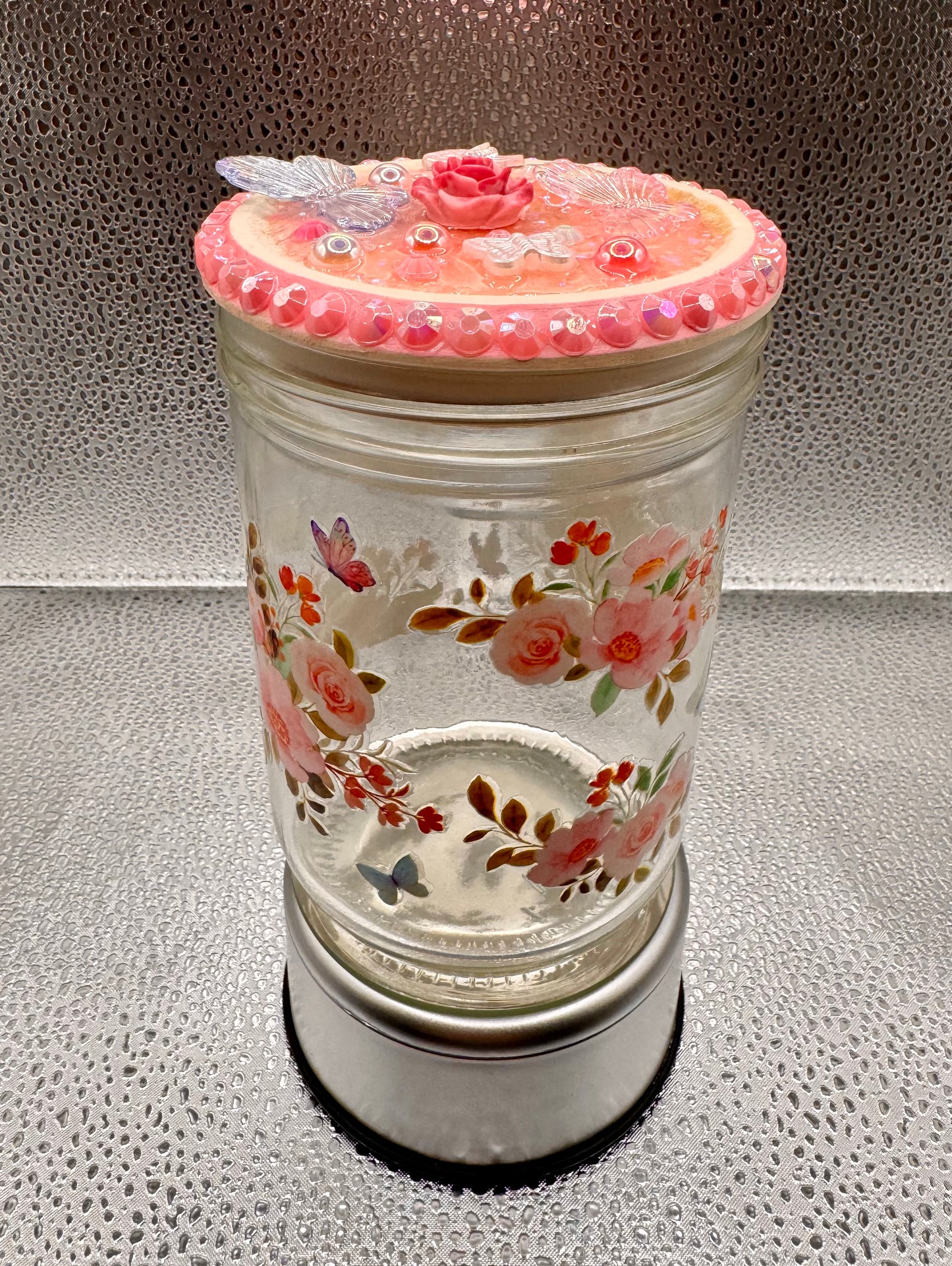 Pink Butterfly Jar