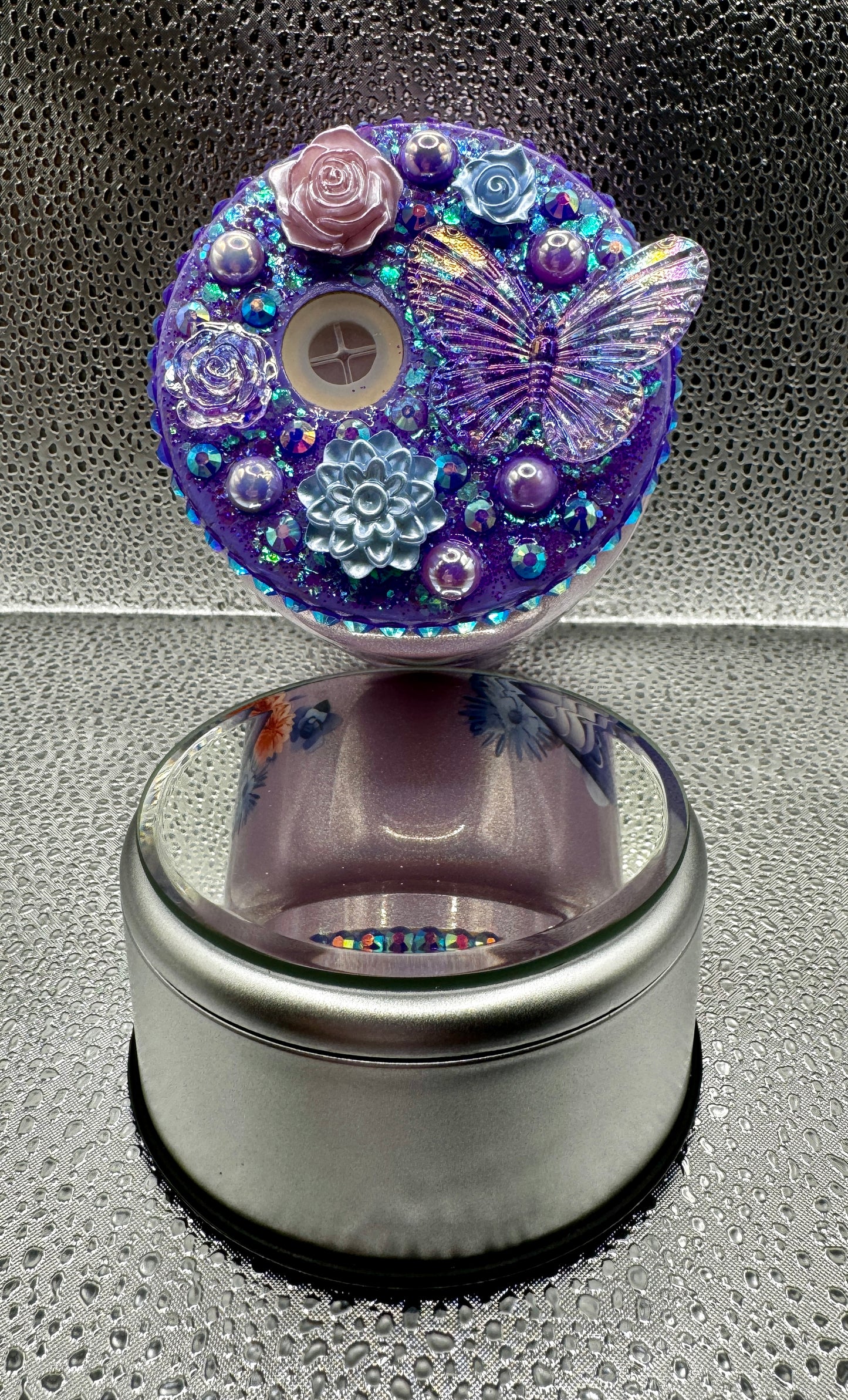 Purple Butterfly Shimmer Drink Can