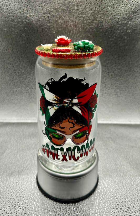 Mexicana 16oz Glass Drink Can